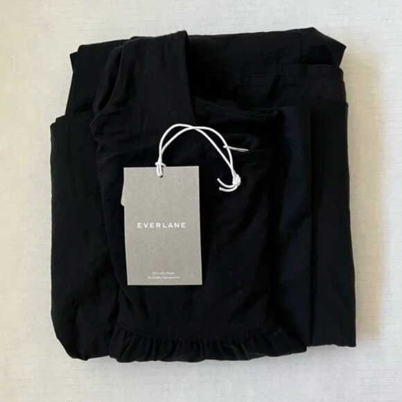 NWT Everlane The Riviera Black Midi Dress SZ Extra Small - Picture 8 of 8